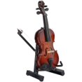 thumbnail image 3 of Miniature Violin, Wooden Mini Violin Model With Stand For Musician Home Office Shop Decoration Gift, 3 of 5