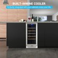 thumbnail image 4 of Aoile 23"D Wine Refrigerator Cooler with 28-bottle Capacity, Freestanding & Built-in Compressor Wine Cellar, 4 of 8