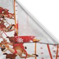 thumbnail image 3 of Ambesonne Santa Kitchen Curtains, Xmas Balls and Reindeers, 55"x45", Pale Brown Red White, 3 of 3