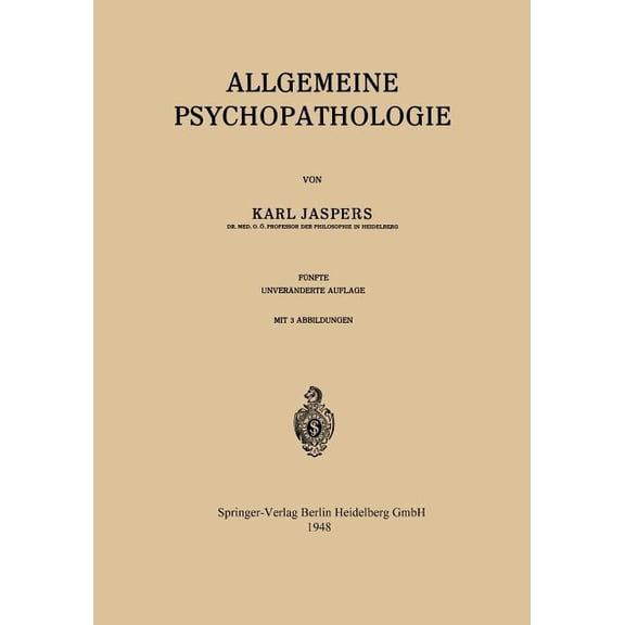 Allgemeine Psychopathologie, (Paperback)