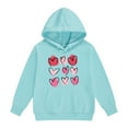 thumbnail image 6 of Kiijoy Toddler Girls Outfits Hearts Print Causal Hoodie Jogger Pants Sweatsuit, Sizes 4-5, 6 of 6