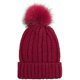 thumbnail image 2 of Women's Knitted Beanie with Satin Lining Pom Pom Winter Warm Hat Bobble Hat, 2 of 3