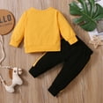 thumbnail image 7 of PatPat 2pcs Baby Letter Print Long-sleeve Cotton Pullover and Pants Set, 7 of 7