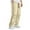 Khaki, variant on Yellow Men Pants Fleece Lined Cargo Work Pants Thermal Straight Leg Hiking Pants Trendy Mens Trousers L