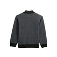 thumbnail image 3 of X RAY Jeans Boy's Fleece 1/4 Zipper Sweaters, Charcoal/Black, M, 3 of 6