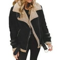 thumbnail image 2 of adviicd Winter Jacket Womens Winter Lapel Wool Coat Trench Jacket Long Sleeve Overcoat Outwear, 2 of 4