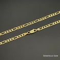 thumbnail image 3 of Sterling Silver 925 Figaro Link Chain 3.5MM, 16"-24", Figaro Chain Necklace, 14K Yellow Gold Plated Italian Made Sterling Silver 925 Unisex Chain All Ages, 3 of 6