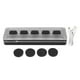 thumbnail image 1 of Teclado programable de 5 teclas con cable USB inalámbrico Bluetooth modo dual Mini teclado silencioso de silicona para juegos para música de oficina negro, 1 of 8