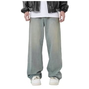 Men's Jeans Product Classification Men's Jeans Product Title Mens Jeans Mens Spring Wash Made Old Straight Leg Wide Leg Pants With High Street Casual Pants