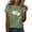 Army Green, variant on Flowers Shirts Short Sleeve T-Shirts for Women Trendy Lightweight Soft Casual Crewneck Tees Spring Summer Tops Clothes 2025