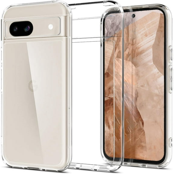 KOMI Clear Case Cover for Google Pixel 8a 2024, Hard Back Slim Fit Shockproof Crystal TPU Bumper Protective Case Cover for Google Pixel 8a