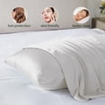 thumbnail image 5 of Silk Pillow Cases with Zipper, Mulberry Pillow Case,White,Standard,1pc, 5 of 7