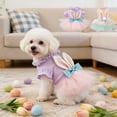 thumbnail image 1 of Vestido de Pascua con malla Tutu para perros gatos – poliéster rosa morado, falda corta ligera y transpirable, disfraz para fotos de fiesta navideña, S-XL, 1 of 7