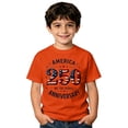 thumbnail image 3 of America 250 T Shirt Boys Independence Day Printed Casual Crewneck Short Sleeve Tee Girls 4Th of July Shirt Orange 5-6 Years, 3 of 5