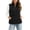 Black, variant on Women's Fleece Stand Collar Vest, Zip Up Sleeveless Loose Casual Layering Gilet for Spring Fall Winter