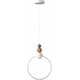 thumbnail image 1 of Circular Bedside Pendant Light, Cream Metal Pendant Lights with White Acrylic Shade, Modern LED Chandeliers, Linear Pendant Lamps for Bedroom, Tri-Col, 1 of 5