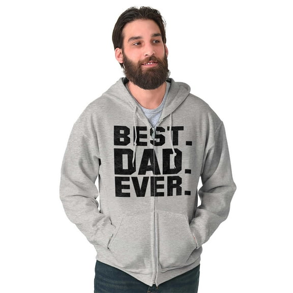 Best Dad Ever Worlds Coolest Father Zip Hoodie Sweatshirt Men Brisco Brands S