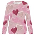 thumbnail image 5 of BVOFAR T-Shirts à Manches Longues Col Rond pour Femmes Imprimé Cœur Mignon Décontracté Grande Taille Tops Confortables 2025, 5 of 5