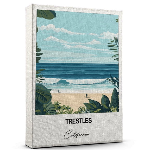 Trestles Travel Wall Art – California Canvas – Travel Wall Decor with Timeless Appeal – A Special Gift for Loved Ones
