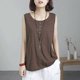 thumbnail image 1 of Xuyuer Womens Tank Tops Summer Spring Sleeveless Casual Cute Basic Trendy Loose Flowy Beach Shirt Vacation Outfits 2026 Scoop Neck Button Pullover Casual Loose Fit Dressy Tunic Tops, 1 of 5