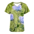 thumbnail image 5 of Aqestyerly Robe d'Allaitement pour Femmes Imprimée à Col en V avec Poches, Manches Courtes, Décontractée, Mode, Douce, Tenue Quotidienne pour Maternité, 5 of 5