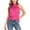 Hot Pink, variant on Womens Mock Neck Halter Tops Sleeveless Bow Tie Back Blouse Casual Y2K Going Out Tops for Party,XXL,Pink