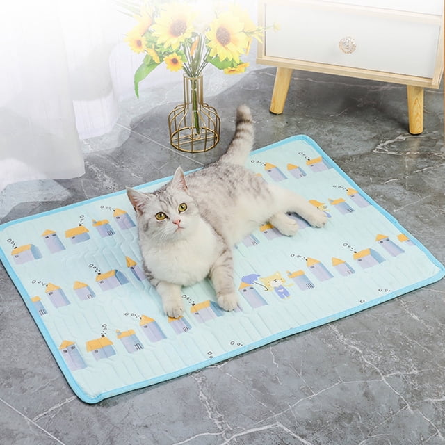 Fiudx Decoraciones Del Hogar Para Sala De Estar. Alfombrilla Refrigerante Para Mascotas Para Perros Y Gatos, Alfombrillas Refrigerantes Para Perros De Seda Helada, Manta Refrigerante Portátil Y Lavab