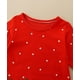 thumbnail image 3 of Vestido Bumeex de algodón rojo navideño para niña pequeña, manga larga, 3 of 7