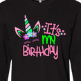 thumbnail image 4 of Inktastic It's My Birthday Unicorn Long Sleeve T-Shirt, 4 of 5