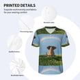 thumbnail image 4 of Daiia Elephant Dog Mens Baseball Jersey Button Down Shirts Short Sleeve Sports Uniforms-4X-Large, 4 of 9