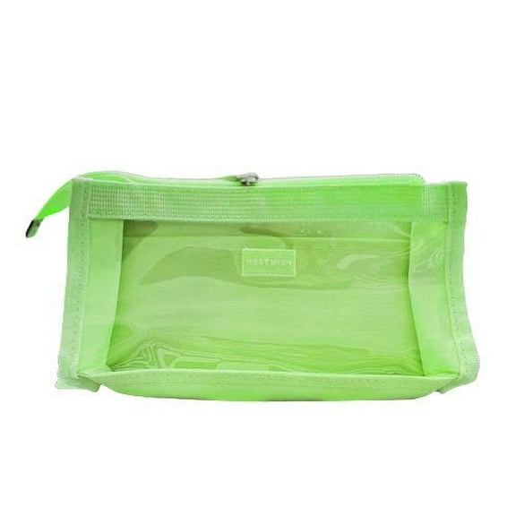 Under 1 Dollar Transparent Pencil Case Student Large Capacity Japanese Canvas Pencil Case Candy Color Stationery Bag Multilayer Stationery Case