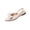 Beige, variant on Black Women Fashionable Solid Color Bow Pointed Toe Closed Flat Sandals With Soft Flocked Upper For Versatile Casual Wear All Year Round