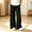 A108 Black, variant on Girls Wide Leg Lounge Pants Drawstring Elastic Waist Casual Relaxed Fit Trousers with Large Pockets for Playwear
