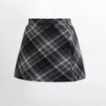 thumbnail image 2 of ZACPNCV Girls Elastic High Waisted A-Line Wool Mini Skirt with Liner Kid Toddler School Uniform Skort Black 12-13 Years, 2 of 5