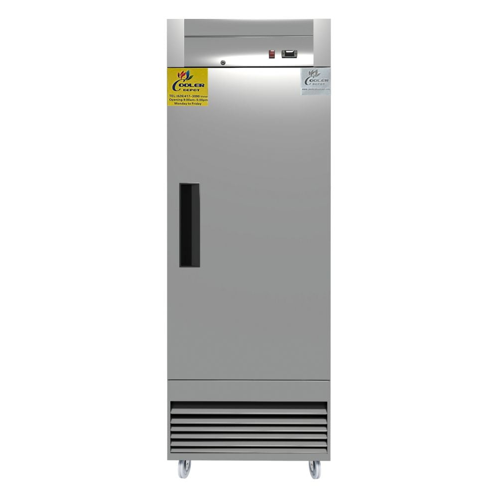 NSF commercial stainless-steel reach in refrigerator Frigorifico Commercial WC28RM single swing door Cooler Depot C28R