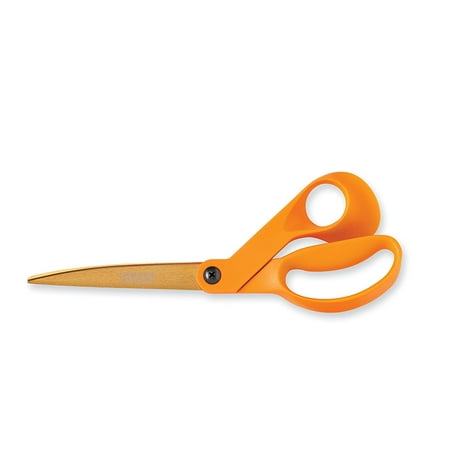 9 Inch Serrated Titanium Nitride Shop Shears (12-96536984), Ideal for cutting leather, plastic straps, rope, vinyl, twine, light plastic and other heavy-duty