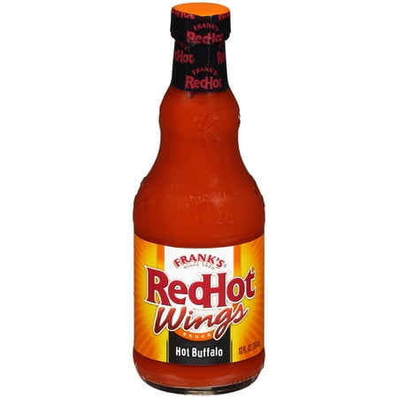 Frank's RedHot Hot Buffalo Wings Sauce, 12 fl oz, Hot Wing (Best Hot Sauce Of The Month Club)