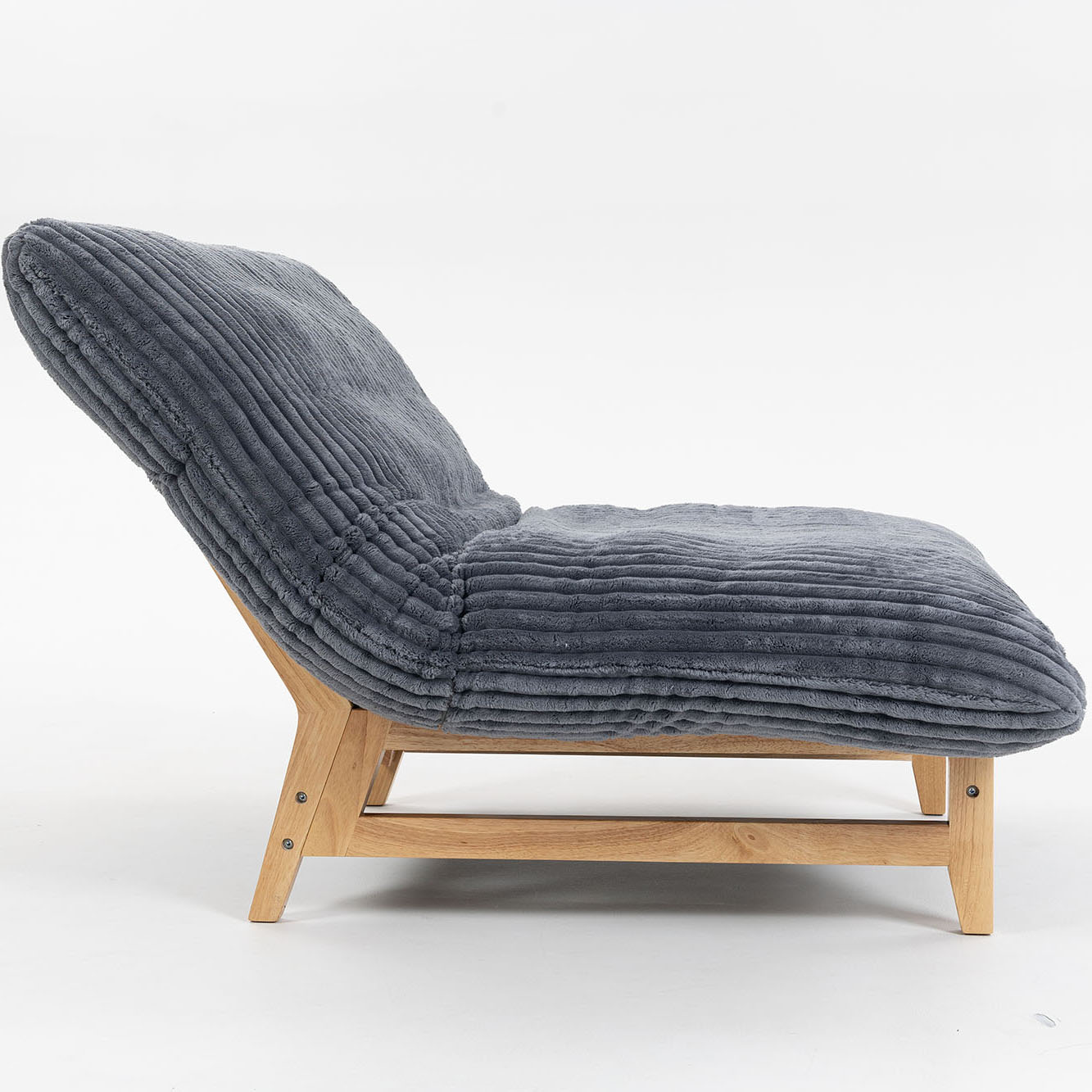 CQSXDA Corduroy Bean Bag Chair for Adults, Large Accent Lazy Sofa with Backrest for Living Room and Bedroom, Single Seat Armless Lounge Chair