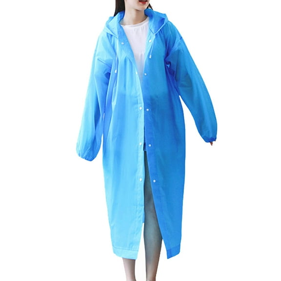 Ponchos for Adults Reusable, 2 Pcs Raincoats Emergency for Women Men with Hood and Drawstring