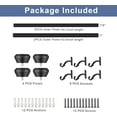 thumbnail image 4 of 2 Pack Telescoping Curtain Rods, 1Inch Diameter Drapery Rods 48-84Inch Length Adjustable Rod with Brackets Window Treatment-Frosted Black, 4 of 11
