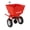 red, variant on GIMMYFIVE Tow Behind Broadcast Spreader, 130 lb Capacity, 10" Pneumatic Tires,Adjustable Seed Stream