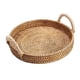 thumbnail image 1 of Cesta de mimbre tejida a mano con asas para la decoración del hogar de redondo l Zulema Bandeja de almacenamiento, 1 of 8