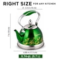 thumbnail image 3 of HausRoland Stainless Steel Stovetop Kettle with Ergonomic Handle 0.74 Qt (0.7 L) Tea Kettle for Stove Top, Green, 3 of 7