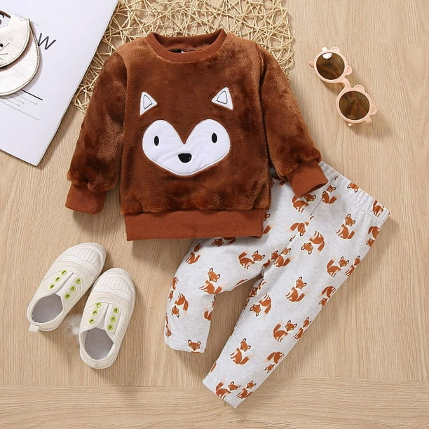 TopLLC Toddler Baby Girls 2Pcs Suit Tracksuit Cartoon Graphic