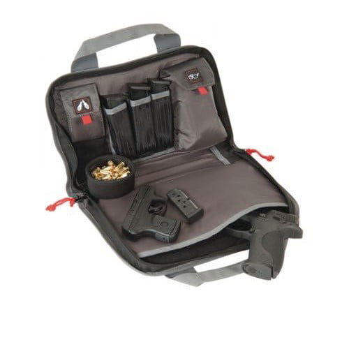 double pistol case carry bag lockable zippers rothco 3907 
