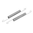 thumbnail image 3 of 60mmx10mmx0.9mm Stainless Steel Dual Hook Tension Spring Silver Tone 7pcs, 3 of 5