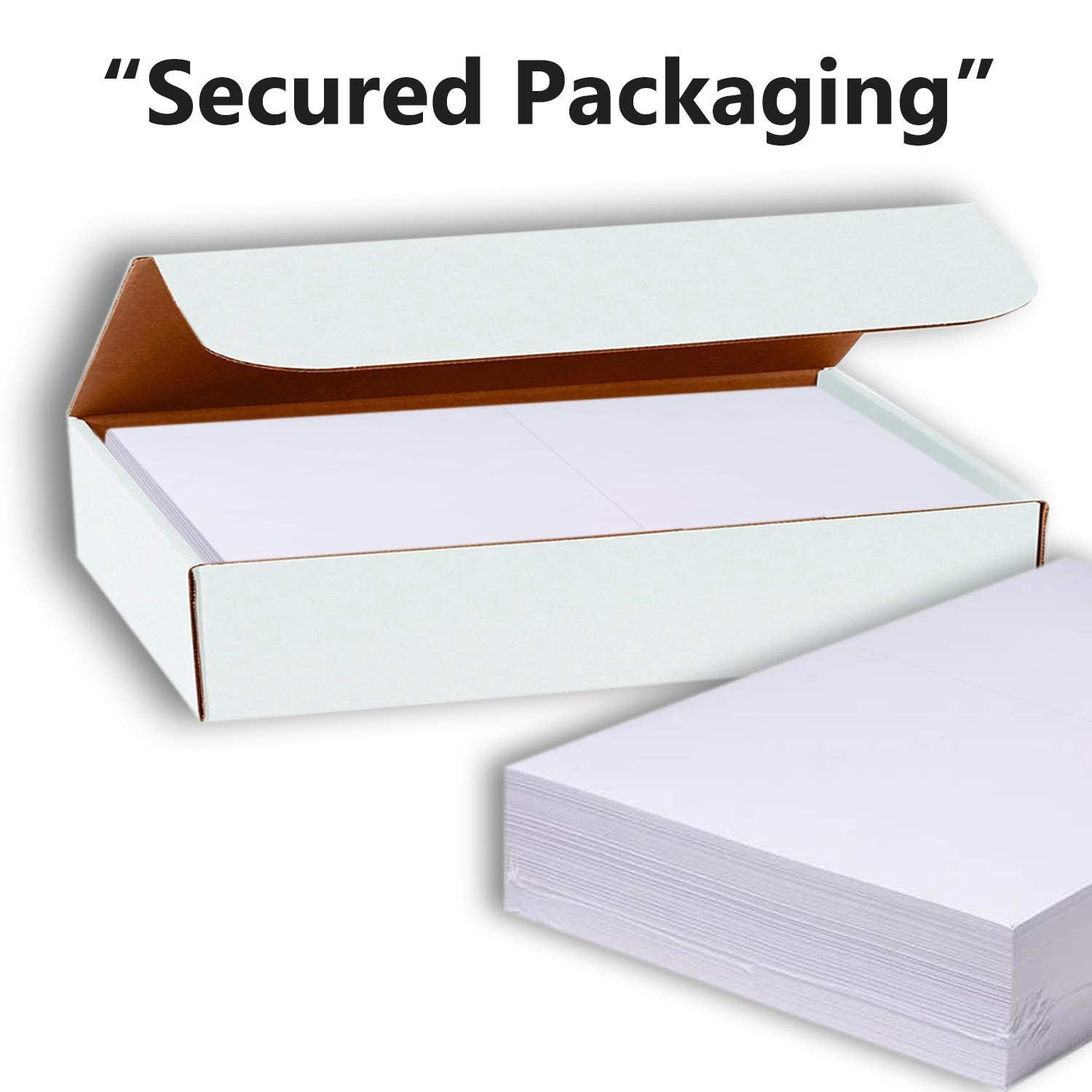 Hamilco White Cardstock Thick Paper - Blank Index Flash Note & Post Cards - 5 1/2 X 8 1/2" 80 lb Perforated Card Stock - 100 Pack