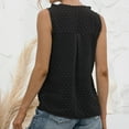 thumbnail image 6 of Ersazi Womens Tank Tops 2024 Summer Women's V Neck Sleeveless Lace Dots Shirts Blouses Vintage Elegant Tops Black S, 6 of 9