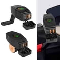 thumbnail image 4 of Motorcycle Handlebar Switch Dual USB Fast Charger Waterproof Cover 12-24V, 4 of 8