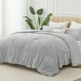 thumbnail image 4 of BEDELITE Fleece Twin Comforter Set -Super Soft & Warm Fluffy Grey Bedding, Luxury Fuzzy Heavy Bed Set for Winter with 1 Pillow case, 4 of 9